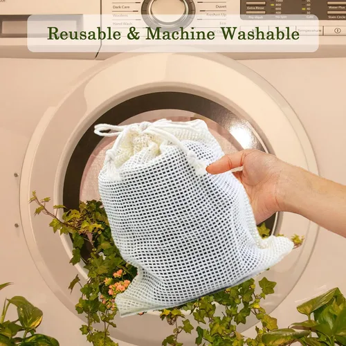 Vista 6 de Paquete de 24 almohadillas reutilizables de algodón – Almohadillas removedoras de maquillaje de carbón de bambú lavables, almohadillas faciales