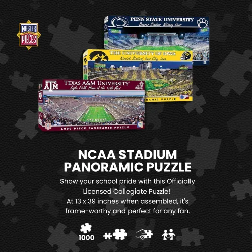 Vista 2 de MasterPieces Rompecabezas de 1000 piezas – NCAA Texas A&M Aggies vista panorámica del estadio de fútbol americano, divertido para adultos y familia