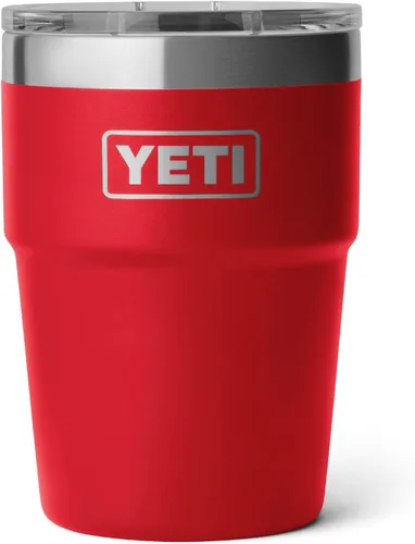 Vista 23 de YETI Rambler - Vaso apilable de 16 onzas, aislado al vacío, de acero inoxidable con tapa MagSlider Apilable
