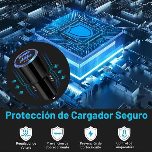 Vista 4 de Cargador de coche USB, 2 unidades de 4.8 A de carga rápida de doble puerto USB para iPhone 15 14 13 12 11 Pro Max SE XR X 8 7 6, iPad, Samsung