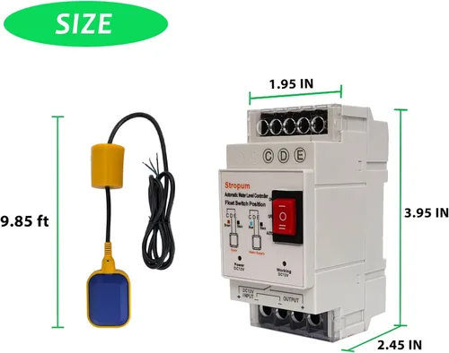Vista 6 de Controlador de interruptor de flotador de bomba de sumidero DC12V, control automático de nivel de agua, relé detector de sensor de nivel de líquido