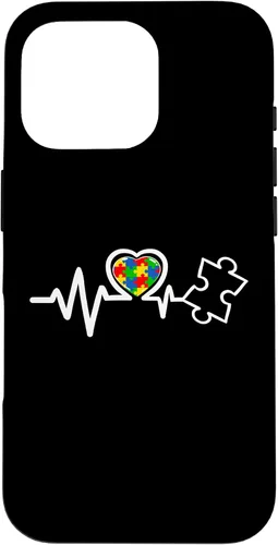 Vista 20 de Heart Puzzle Piece Heartbeat Cool Autism Awareness Case for iPhone 16