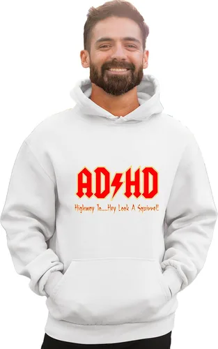 Vista 2 de Go All Out Sudadera con capucha para hombre y mujer con texto en inglés "Highway To Hey Look A Squirrel