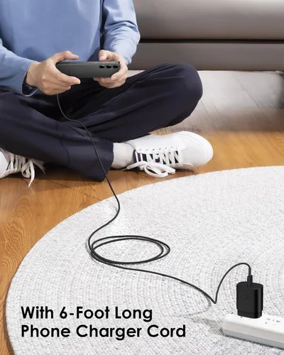 Vista 6 de AISNI Cargador USB C, paquete de 2 cargadores tipo C de 25 W, carga rápida con cable de carga USBC de 6 pies, carga de teléfono Android para Galaxy