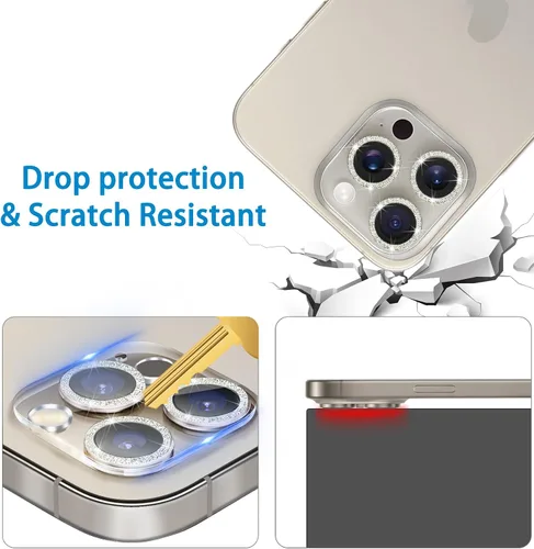 Vista 132 de Dengduoduo Paquete de 3 protectores de lente de cámara de vidrio templado para iPhone 15 de 6.1 pulgadas y para iPhone 15 Plus de 6.7 pulgadas