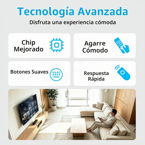 Vista 5 de Control remoto por voz para ONN TV alimentado por Vizio, XRT290/WRT290