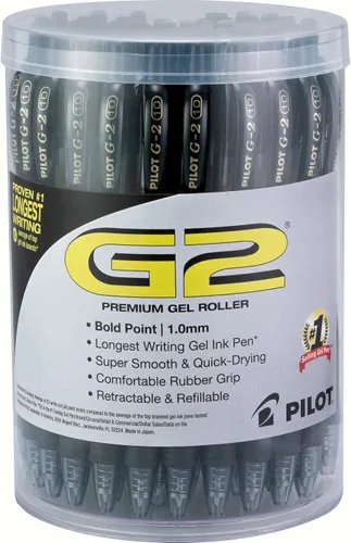 Vista 9 de Pilot G2 Premium - Bolígrafos de gel de punta fina de 0.028 in, tinta negra, paquete de 48