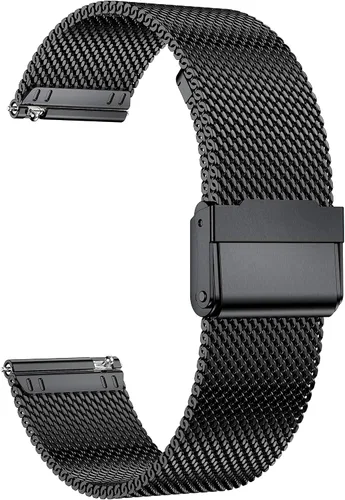 Vista 2 de Correa de reloj para Galaxy Watch de 1.81 pulgadas/Galaxy Watch 3 de 1.77 pulgadas, Gear S3 Frontier/Classic Band, correa de reloj de malla de acero