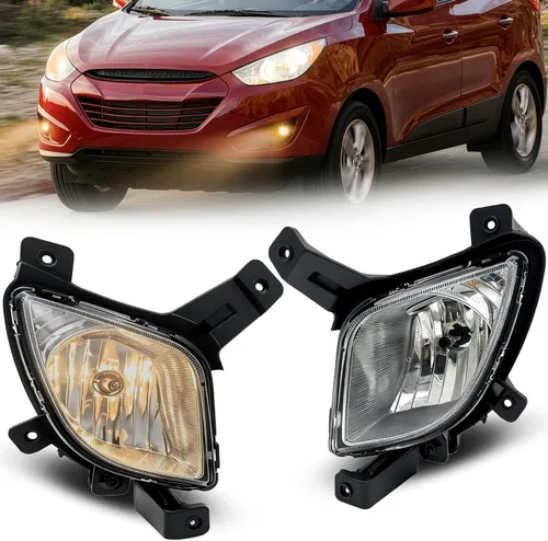 Vista 10 de Boxlight - Luces antiniebla compatibles con Hyundai Santa Fe 2007 2008 2009, un par de luces antiniebla con lente transparente para parachoques