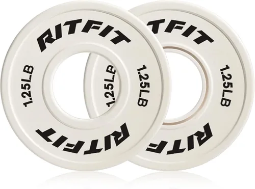 Vista 2 de RitFit Fractional Weight Plates, Rubber Coated Color Coded for Home Gym Rubber Coated with ±10g Accuracy, Color Coded for Quick ID, Progressive