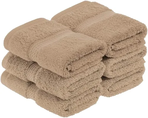 Vista 155 de Juego de 6 toallas de algodón egipcio Superior, incluye 2 toallas de baño, 2 toallas de mano, 2 toallas de cara/toallitas, ultra suaves de lujo