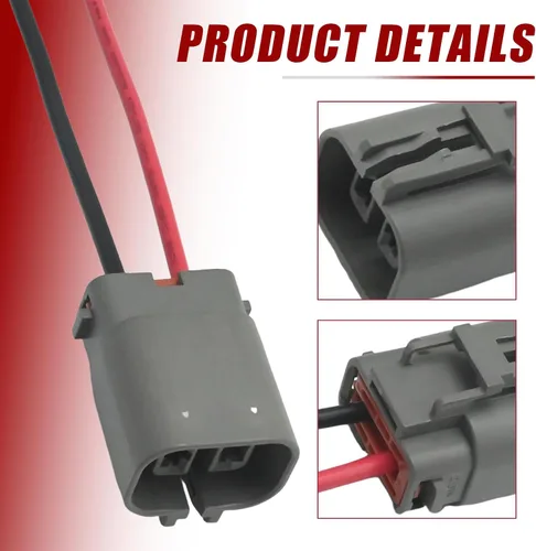 Vista 4 de Reemplazo del conector del mazo de cables del alternador de 2 pines para Ford Nissan Mazda Subaru Mitsubishi Reemplazo para Mercury Chrysler Dodge
