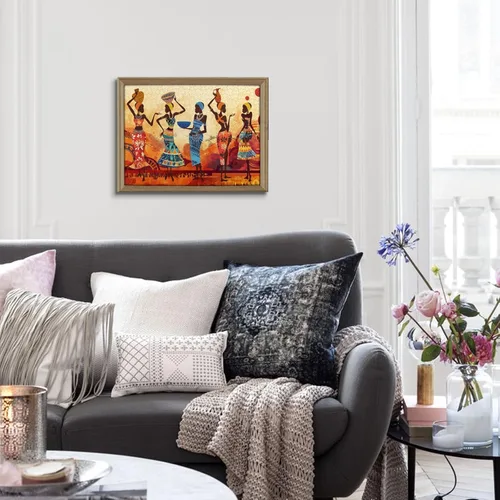 Vista 8 de Rompecabezas de 500 piezas para mujeres afronegras para adultos, Biblia América, mujer africana, fiesta, arte y baile, citas inspiradoras