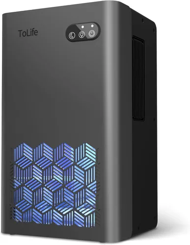 Vista 10 de ToLife Deshumidificador para el hogar, deshumidificadores de 1000 pies cuadrados para sótano, dormitorio, baño, con tanque de agua de 95 onzas