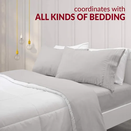 Vista 8 de Mellanni 2 fundas de almohada + 2 fundas de almohada Bundle&Save - Ropa de cama de lujo de hotel - El paquete incluye: 2 fundas de almohada