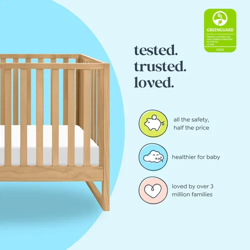 Vista 5 de Davinci Hunter - Cuna convertible 3 en 1 para bebé, certificado GREENGUARD Gold, cuna de madera convertible en cama y sofá cama para niños pequeños