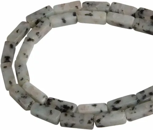 Vista 32 de Espaciador de tubo rectangular de amazonita de piedra natural de 0.157 x 0.512 in, cuentas sueltas para manualidades, pulseras, collares, joyería