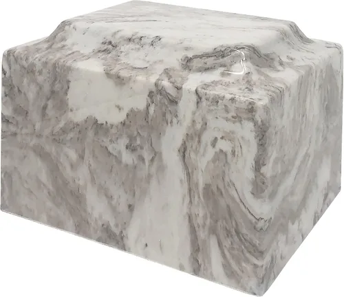 Vista 19 de Urna de cremación clásica de mármol cultivado de amatista para cenizas, morado, urna de cremación de tamaño adulto para cenizas humanas, entierro