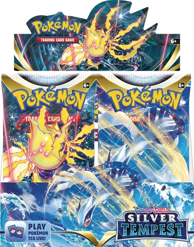 Vista 2 de Pokémon TCG Espada y Escudo Plata Tempestad Booster Caja de Exhibición