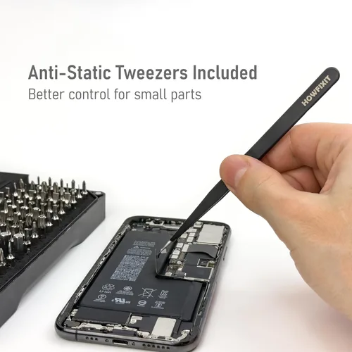Vista 7 de HowFixit PRO MAX - Juego de destornilladores de precisión 106 en 1 para iPhone, Smartphone, MacBook, laptop, tableta, cámara, interruptor, PS5