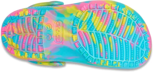 Vista 3 de Zuecos Crocs clásicos con diseño de teñido anudado marmoleado (para niños)