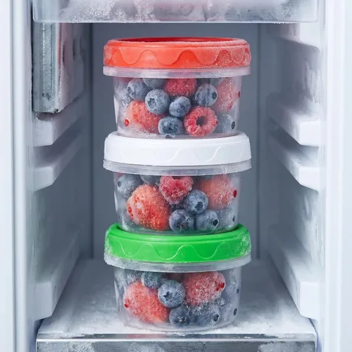 Vista 9 de EONJOE Contenedores herméticos de plástico para almacenamiento de alimentos con tapas de 4 onzas, 6
