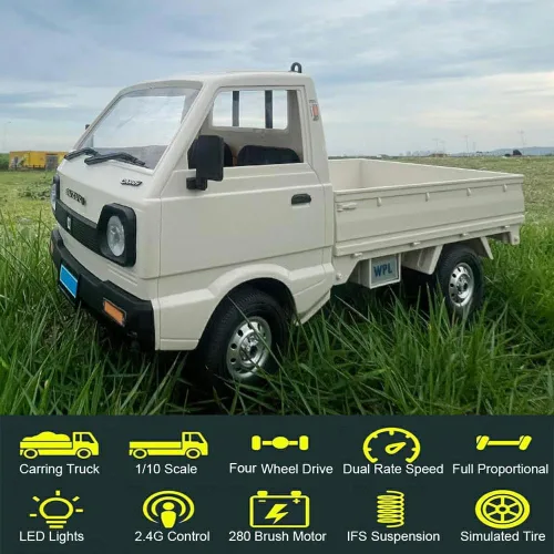 Vista 3 de WPL RC Car 1/10 Escala RC Kei Truck 4x4 Off Road Suzuki RTR