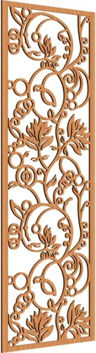 Vista 193 de Caspian Paneles de pared de madera con calado decorativo perforado, 9 3/8 pulgadas de ancho x 24 3/8 pulgadas de alto x 1/4 de alto, cereza