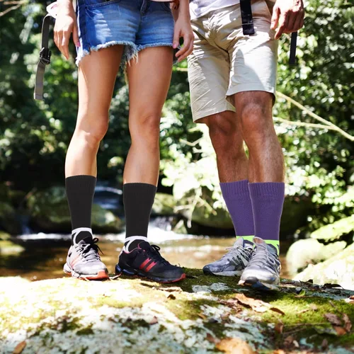 Vista 5 de 2 Pairs Waterproof Socks Unisex Waterproof Breathable Socks Outdoor Skiing Hiking Wading Fishing Socks for Men Women