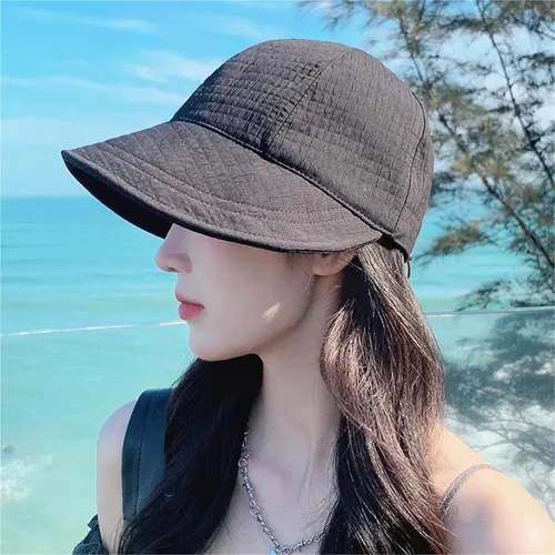Vista 6 de Women Wide Brim Bucket Hat UPF 50+ Sun Protection Foldable Beach Sun Cap Beige