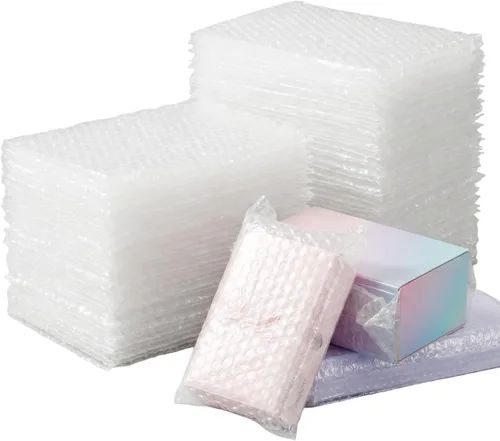 Vista 12 de 500 bolsas de burbujas – 3.15 x 4 pulgadas bolsas de burbujas transparentes para pequeñas empresas mudanzas de envíos y almacenamiento de embalaje