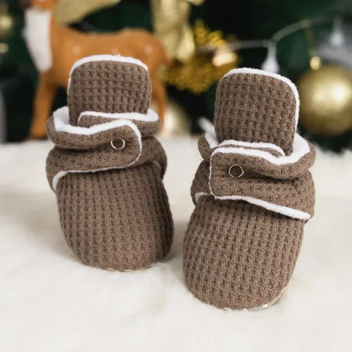 Vista 78 de Sawimlgy - Botines de algodón antideslizantes para recién nacido, con agarre, para cuna o para el invierno