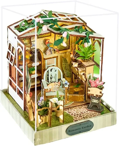 Vista 11 de Kit de rincón de libros, kit de casa en miniatura con LED, rompecabezas de madera 3D para adultos, kit de construcción de casa de muñecas, kit