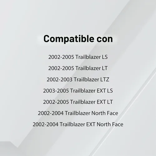 Vista 7 de Parrilla delantera compatible con Chevrolet 2002-2005 Trailblazer Negro