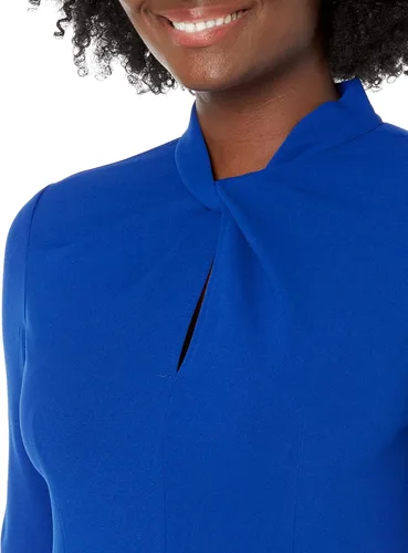 Vista 3 de Donna Morgan Vestido de tubo de crepé anudado para mujer