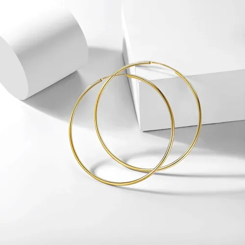 Vista 8 de Silvora Aretes de aro de plata 925 Steling para mujer, aros ligeros y grandes, aretes de aro grandes y gruesos de plata de 0.787 in1.181 in502.756 in