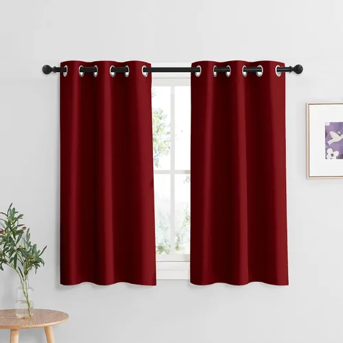 Vista 111 de RYB HOME - Cortinas para armario de 36 pulgadas, cortinas para oscurecer la habitación con ojales resistentes a la oxidación, cortinas de Aqua