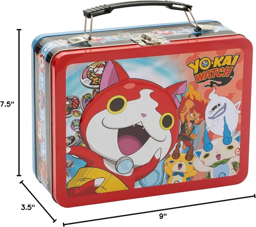 Vista 6 de Vandor maleta de lata grande de El gato en el sombrero de Dr. Seuss, reloj Yo-kai, Multicolor