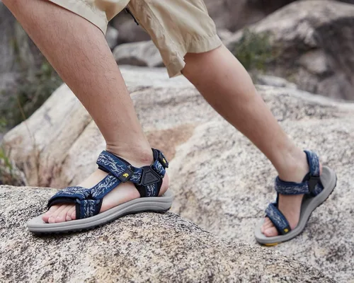 Vista 3 de CAMELSPORTS Sandalias atléticas para hombre con correa para el aire libre, sandalias de playa de verano, impermeables, zapatos de agua