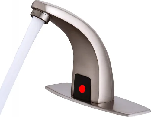 Vista 10 de Grifo de baño automático sin contacto, mezclador de grifo de lavabo activado con sensor de movimiento con cubierta de orificio..