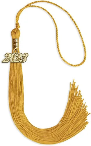 Vista 111 de Endea Graduation - Borla de un solo color con fecha dorada (Oro Antiguo, 2020)