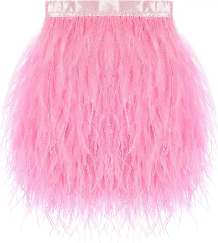 Vista 31 de SOGUGOM Adorno de Plumas de Avestruz Negro - 1.5 Capas 2 Yardas Plumas de 4 Pulgadas Adorno de Cintas con Flecos para Costura, Vestidos, Proyectos