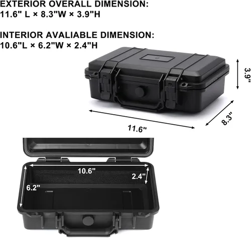 Vista 2 de Mayouko Caja de herramientas portátil con esponja a prueba de golpes, grado impermeable IP67, funda rígida impermeable con inserto de espuma, funda