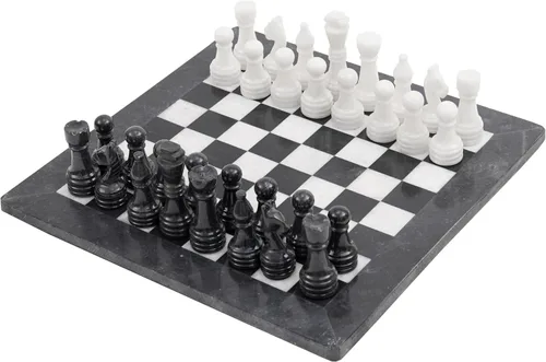 Vista 8 de Radicaln Juego de ajedrez de mármol de 15 pulgadas, juego de mesa y ajedrez Negro y Coral