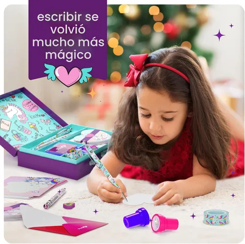 Vista 5 de Pretty Me Juego de Papelería de Unicornio para Niños - Regalos de Cumpleaños para Niñas de 6, 7, 8, 9, 10 a 12 Años - Kit de Arte para Escribir