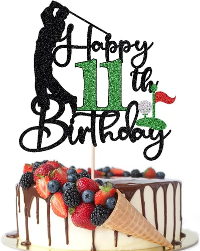 Vista 14 de Golf Happy 10th Birthday Cake Topper, Golfer/Sports Themed Birthday or Retirement Cake Decorations,Golf Ten 10 Years Old Ball Player Sport Themed