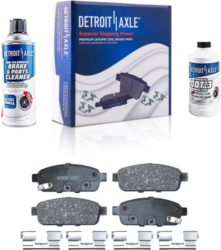Vista 103 de Detroit Axle - Pastillas de freno de cerámica delanteras Reemplazo de pinza de freno derecha para Dodge Ram 1500 Dakota, Ram 1500 Classic - Juego