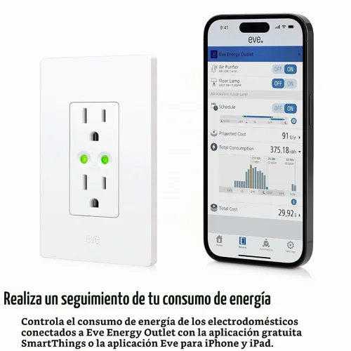 Vista 5 de Eve Toma de energía (matriz) paquete de 3 – Toma inteligente y medidor
