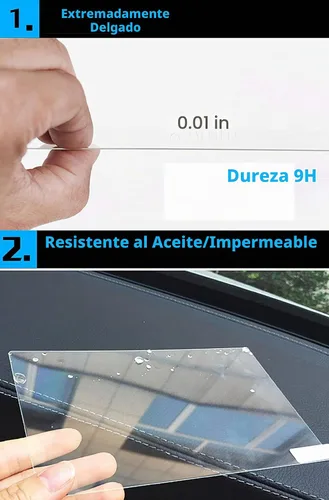Vista 4 de TTCR-II Protector de pantalla compatible con Mercedes Clase C W205 2019 Para Mercedes C/GLC 10.3 pulgadas