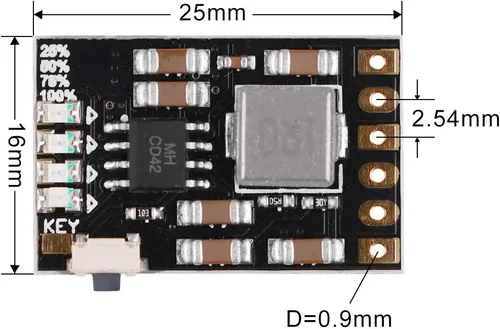 Vista 6 de 6 unids 2A 5V descarga de carga módulo integrado 3.7 V 4.2 V para batería de litio 18650 con aumento de carga Módulo de placa PCB de protección